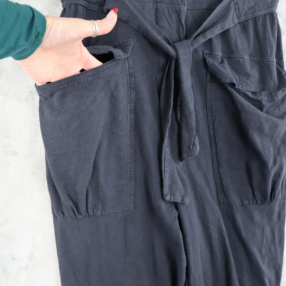 Intimately Free People Utility Jumpsuit Womens S Navy Casual Boho Bohemian Comfy
